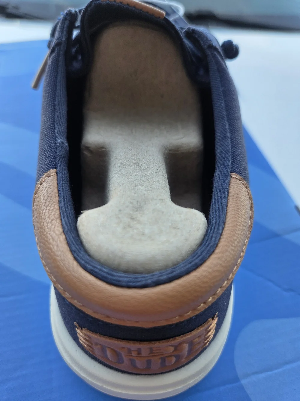 Hey Dude Navy and Tan Men’s Boat Shoe